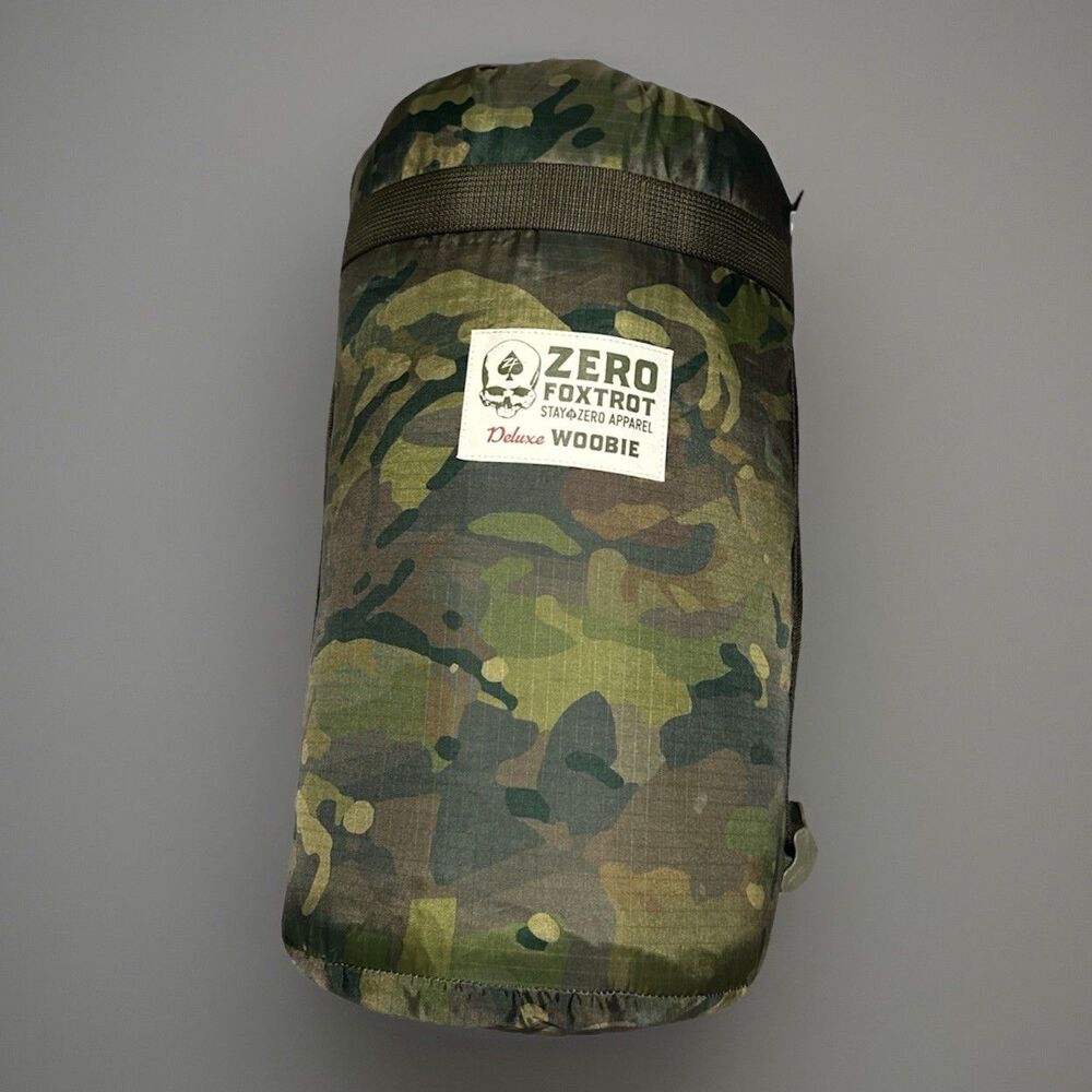 Zero Foxtrot Deluxe Woobie Blanket Jungle Camo Print Sherpa Lined Camping Picnic